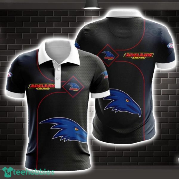 Adelaide Football Club Striped Style 3D Polo Shirt Shirt For Sport Golf Lover Product Photo 1