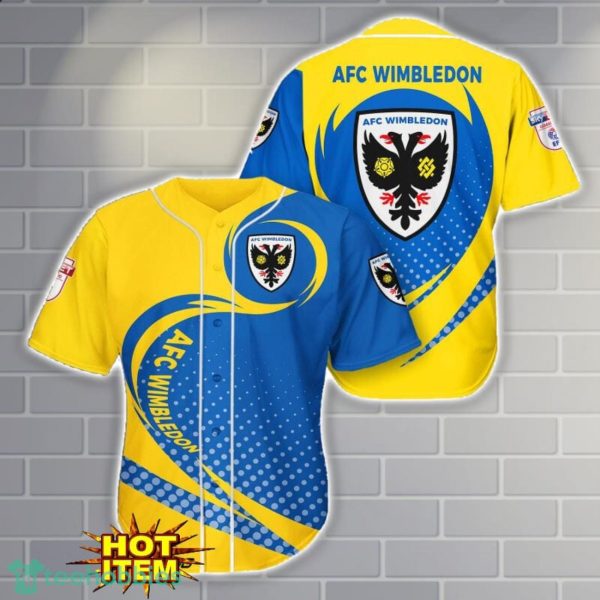 AFC Wimbledon 3D Printing Baseball Jersey Shirt Product Photo 1