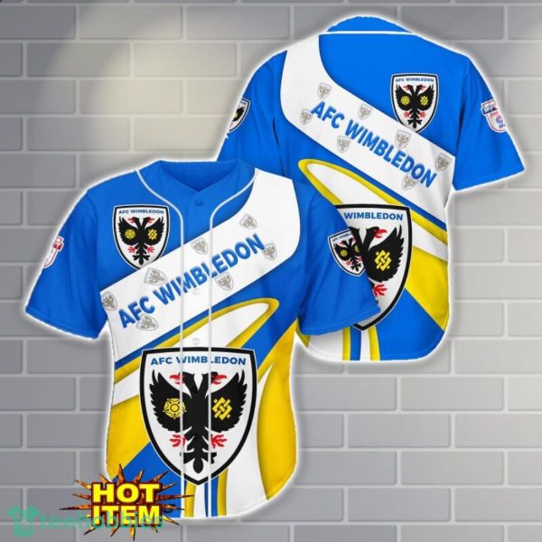 AFC Wimbledon Baseball Jersey Shirt Sport Gift For Fans Product Photo 1
