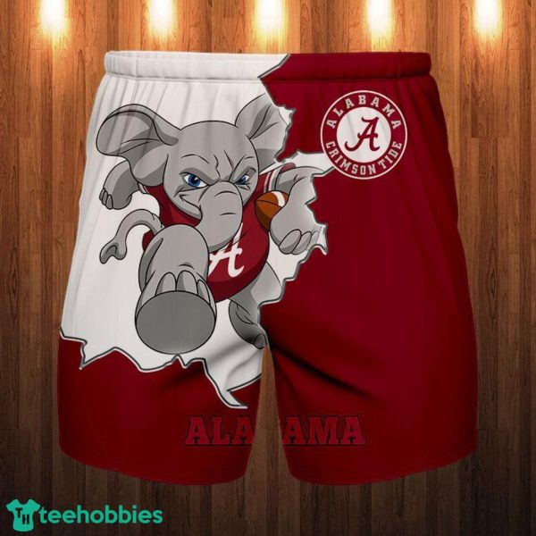 Alabama Crimson Tide Printing 3D Shorts Beach Gift Product Photo 1