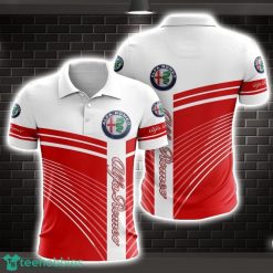 Alfa Romeo Striped Style 3D Polo Shirt Shirt For Sport Golf Lover Product Photo 1
