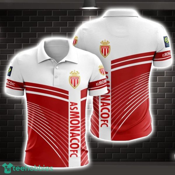 AS Monaco Striped Style 3D Polo Shirt Shirt For Sport Golf Lover Product Photo 1
