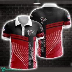 Atlanta Falcons Striped Style 3D Polo Shirt Shirt For Sport Golf Lover Product Photo 1