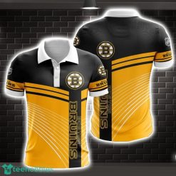 Boston Bruins Striped Style 3D Polo Shirt Shirt For Sport Golf Lover Product Photo 1