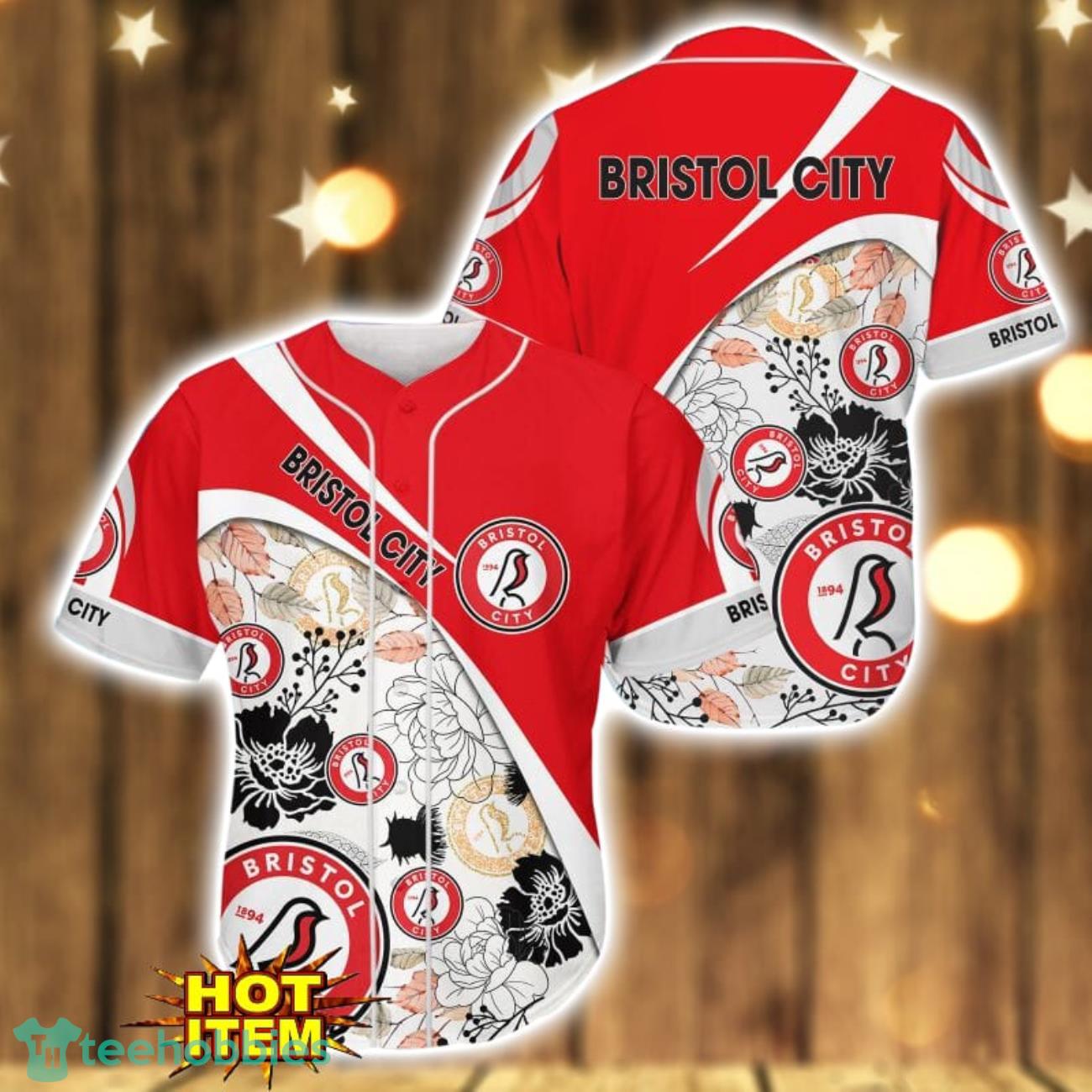 Bristol City 3D Baseball Jersey Shirt Team Gift Summer Gift Product Photo 1