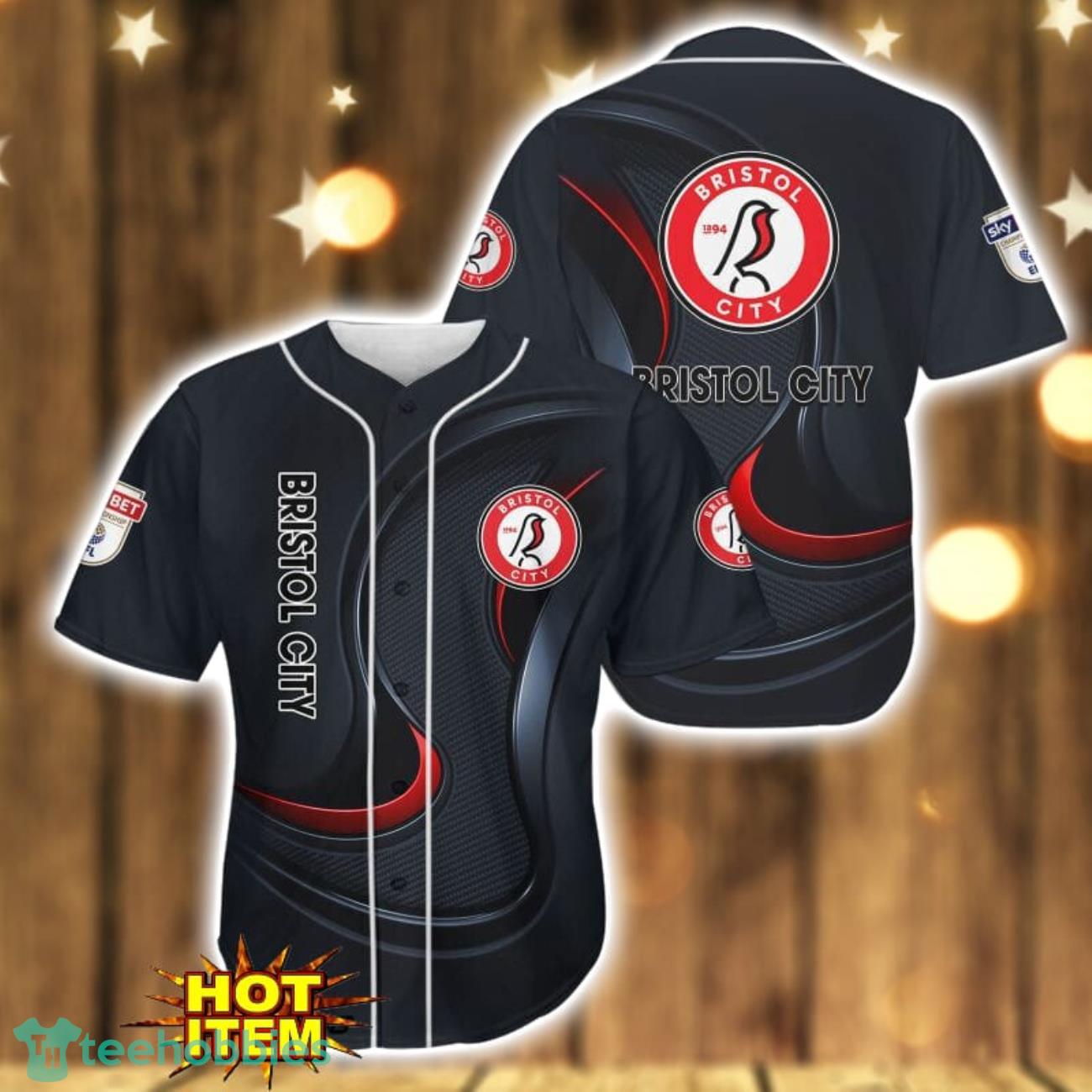Bristol City 3D Printing Baseball Jersey Shirt Product Photo 1