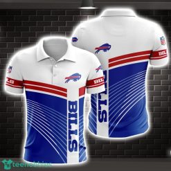 Buffalo Bills Striped Style 3D Polo Shirt Shirt For Sport Golf Lover Product Photo 1