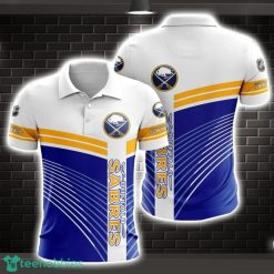 Buffalo Sabres Striped Style 3D Polo Shirt Shirt For Sport Golf Lover Product Photo 1