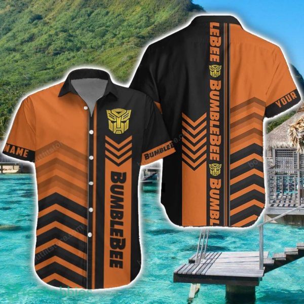 Bumblebee Orange Hawaiian Shirt For Men Women Product Photo 1