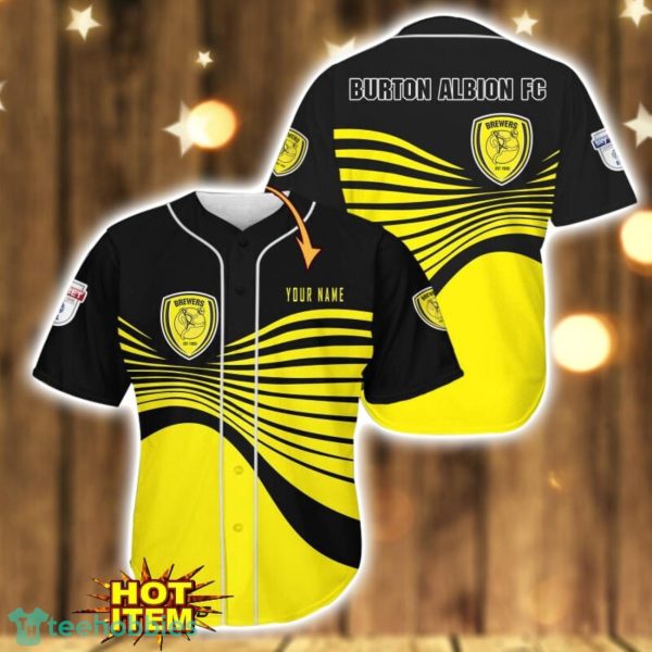 Burton Albion F.C 3D Printing Baseball Jersey Shirt Custom Name For Fans Product Photo 1