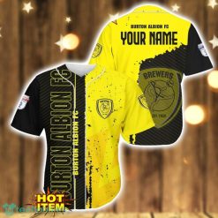 Burton Albion F.C 3D Printing Baseball Jersey Shirt Personalized Name Product Photo 1