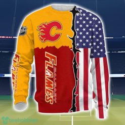Calgary Flames US Flag 3D All Over Printed T-shirt Hoodie Sweatshirt Product Photo 3