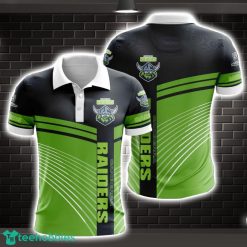 Canberra Raiders Striped Style 3D Polo Shirt Shirt For Sport Golf Lover Product Photo 1