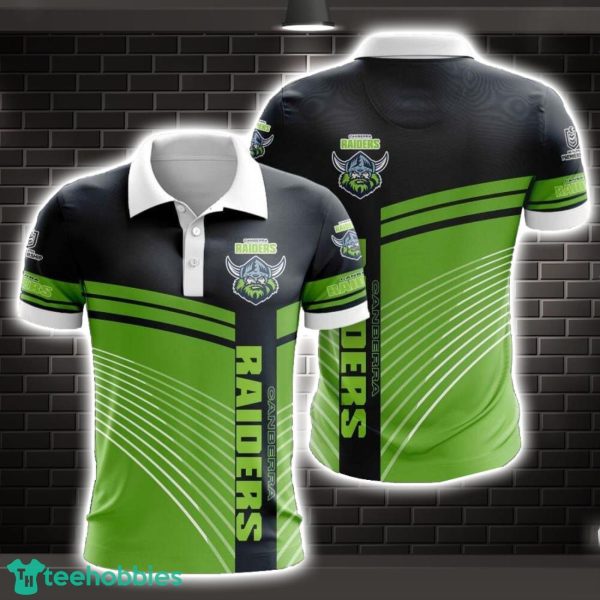 Canberra Raiders Striped Style 3D Polo Shirt Shirt For Sport Golf Lover Product Photo 1