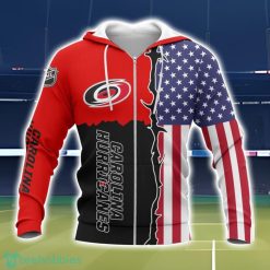 Carolina Hurricanes US Flag 3D All Over Printed T-shirt Hoodie Sweatshirt Product Photo 2