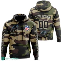 Carolina Panthers Personalized Name And Number Hoodie Camo Style For Fans Product Photo 1