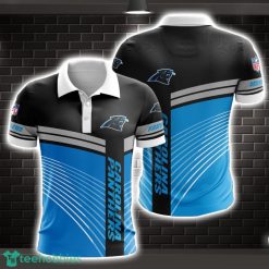 Carolina Panthers Striped Style 3D Polo Shirt Shirt For Sport Golf Lover Product Photo 1
