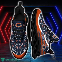 Chicago Bears NFL Ball Pattern Black And White Clunky Max Soul Shoes Running Lover Gift Product Photo 1