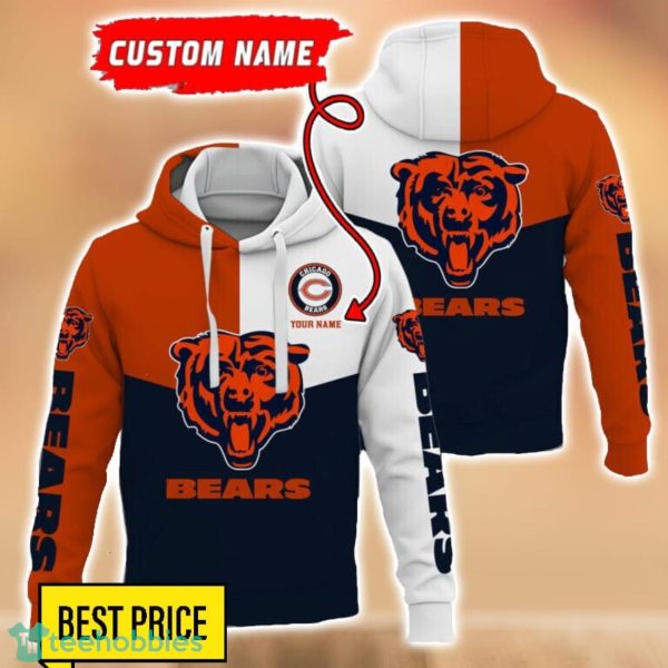 Chicago Bears NFL Personalized Name Sport Fans 3D Hoodie Unisex For men And Women Product Photo 1