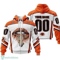 Chicago Bears Sexy Lips Custom Name And Number 3D Hoodie Product Photo 2