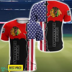 Chicago Blackhawks US Flag 3D All Over Printed T-shirt Hoodie Sweatshirt Product Photo 5