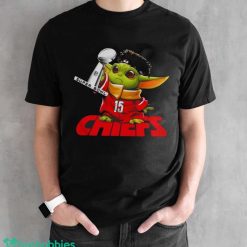 Chiefs Baby Yoda Mashup Patrick Mahomes Super Bowl Kansas City IF shirt - Black Unisex T-Shirt