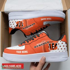 Cincinnati Bengals Personalized Name Sneakers Air Force Shoes Sport Fans Unique Gift Product Photo 1