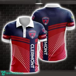 Clermont Foot Auvergne 63 Striped Style 3D Polo Shirt Shirt For Sport Golf Lover Product Photo 1