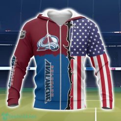 Colorado Avalanche US Flag 3D All Over Printed T-shirt Hoodie Sweatshirt Product Photo 2