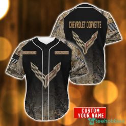 Corvette Hunting pattern 3D Baseball Jersey Shirt For Men And Women Car Lover Gift Custom Name Product Photo 1