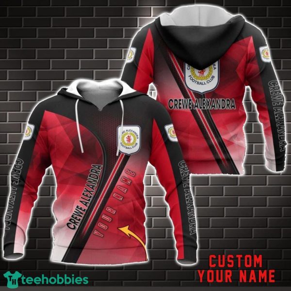 Crewe Alexandra F.C 3D Hoodie All over Printed Unisex Hoodie Custom Name Product Photo 1