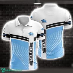 Cronulla Sharks Striped Style 3D Polo Shirt Shirt For Sport Golf Lover Product Photo 1