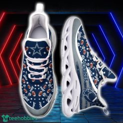 Dallas Cowboys NFL Ball Pattern Black And White Clunky Max Soul Shoes Running Lover Gift Product Photo 2