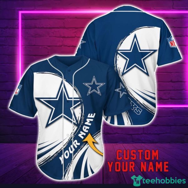 Dallas Cowboys Personalized Name 3D Baseball Jersey Shirt For Fans Product Photo 1
