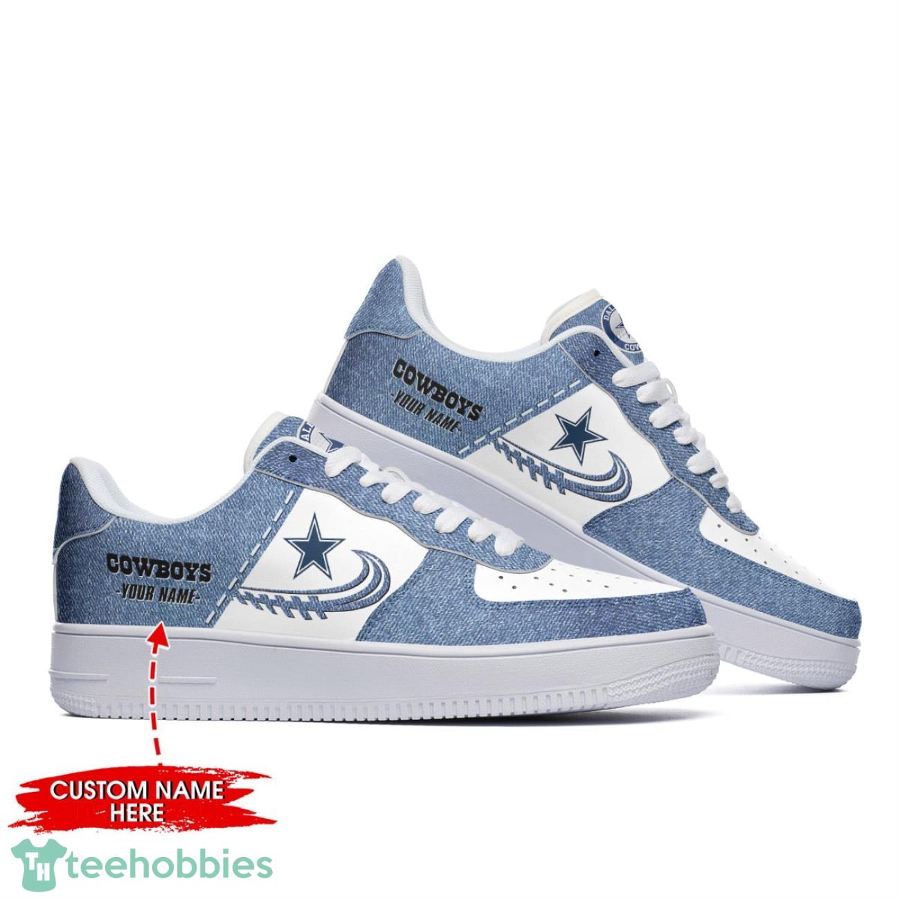Dallas Cowboys Personalized Name Sneakers Air Force Shoes Sport Fans Unique Gift image Dallas Cowboys Personalized Name Sneakers Air Force Shoes Sport Fans Unique Gift Product Photo 2
