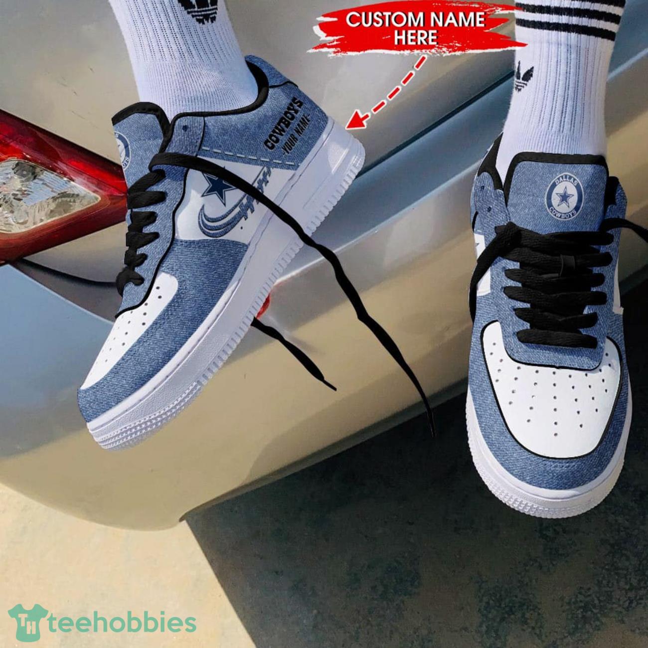 Dallas Cowboys Personalized Name Sneakers Air Force Shoes Sport Fans Unique Gift image Dallas Cowboys Personalized Name Sneakers Air Force Shoes Sport Fans Unique Gift Product Photo 1