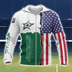 Dallas Stars US Flag 3D All Over Printed T shirt Hoodie Sweatshirt image Dallas Stars US Flag 3D All Over Printed T-shirt Hoodie Sweatshirt Product Photo 2