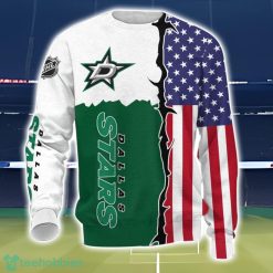 Dallas Stars US Flag 3D All Over Printed T shirt Hoodie Sweatshirt image Dallas Stars US Flag 3D All Over Printed T-shirt Hoodie Sweatshirt Product Photo 3