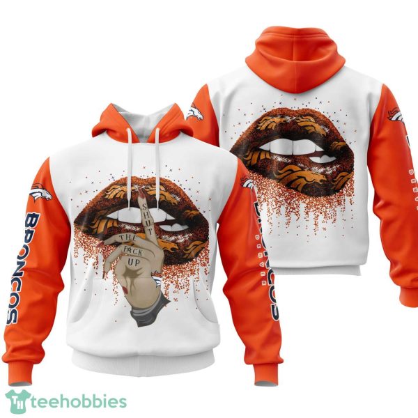 Denver Broncos Lips 3D Printing Hoodie For Men And Women Product Photo 1