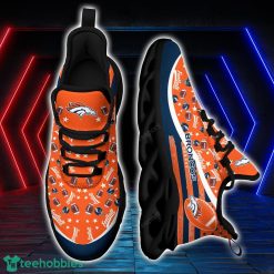 Denver Broncos NFL Ball Pattern Black And White Clunky Max Soul Shoes Running Lover Gift Product Photo 1