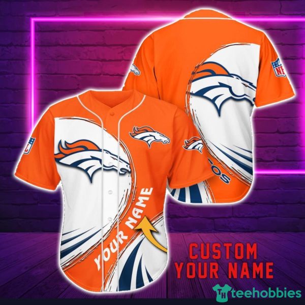 Denver Broncos Personalized Name 3D Baseball Jersey Shirt For Fans Product Photo 1