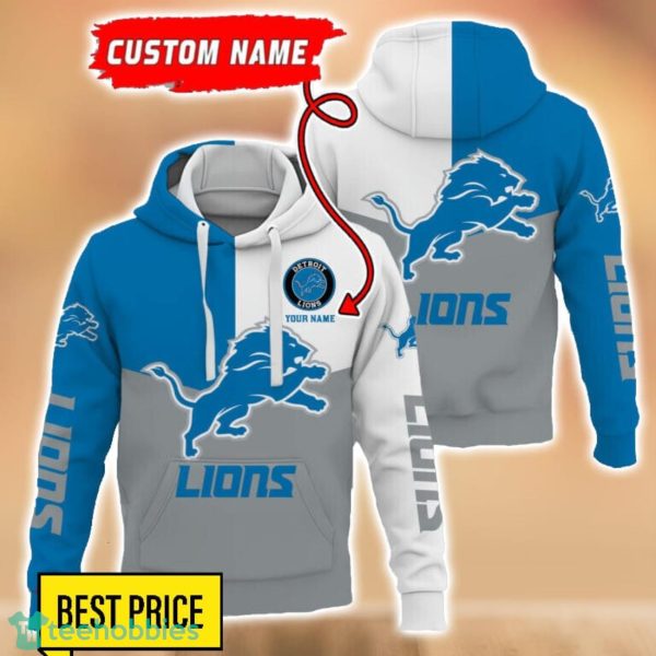 Detroit Lions NFL Personalized Name Sport Fans 3D Hoodie Unisex For men And Women Product Photo 1