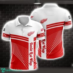 Detroit Red Wings Striped Style 3D Polo Shirt Shirt For Sport Golf Lover Product Photo 1