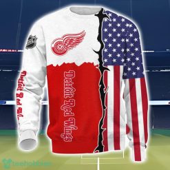 Detroit Red Wings US Flag 3D All Over Printed T shirt Hoodie Sweatshirt image Detroit Red Wings US Flag 3D All Over Printed T-shirt Hoodie Sweatshirt Product Photo 3