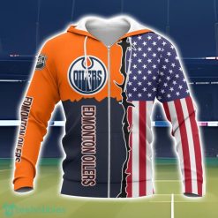 Edmonton Oilers US Flag 3D All Over Printed T-shirt Hoodie Sweatshirt Product Photo 2
