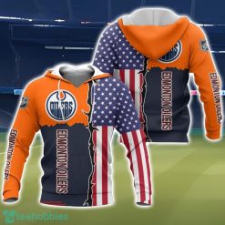 Edmonton Oilers US Flag 3D All Over Printed T-shirt Hoodie Sweatshirt Product Photo 1