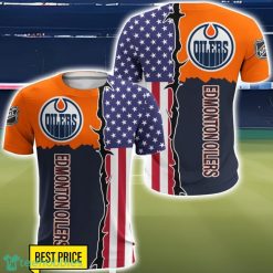 Edmonton Oilers US Flag 3D All Over Printed T-shirt Hoodie Sweatshirt Product Photo 5