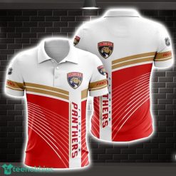 Florida Panthers Striped Style 3D Polo Shirt Shirt For Sport Golf Lover Product Photo 1