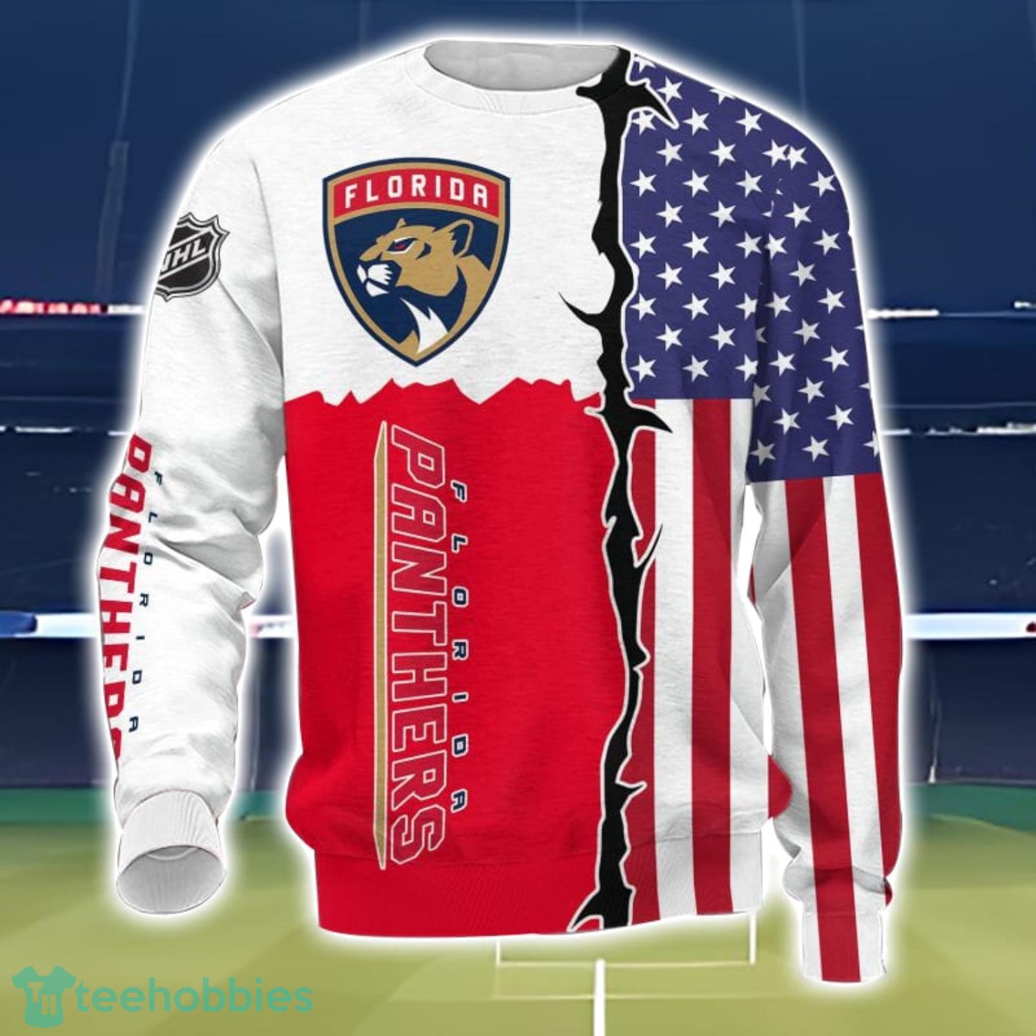 Florida Panthers US Flag 3D All Over Printed T-shirt Hoodie Sweatshirt Florida Panthers US Flag 3D All Over Printed T-shirt Hoodie Sweatshirt Product Photo 3