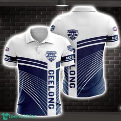 Geelong Football Club Striped Style 3D Polo Shirt Shirt For Sport Golf Lover Product Photo 1